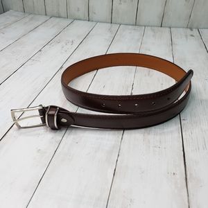 Men's Brown Leather Belt Size Medium (34-36).